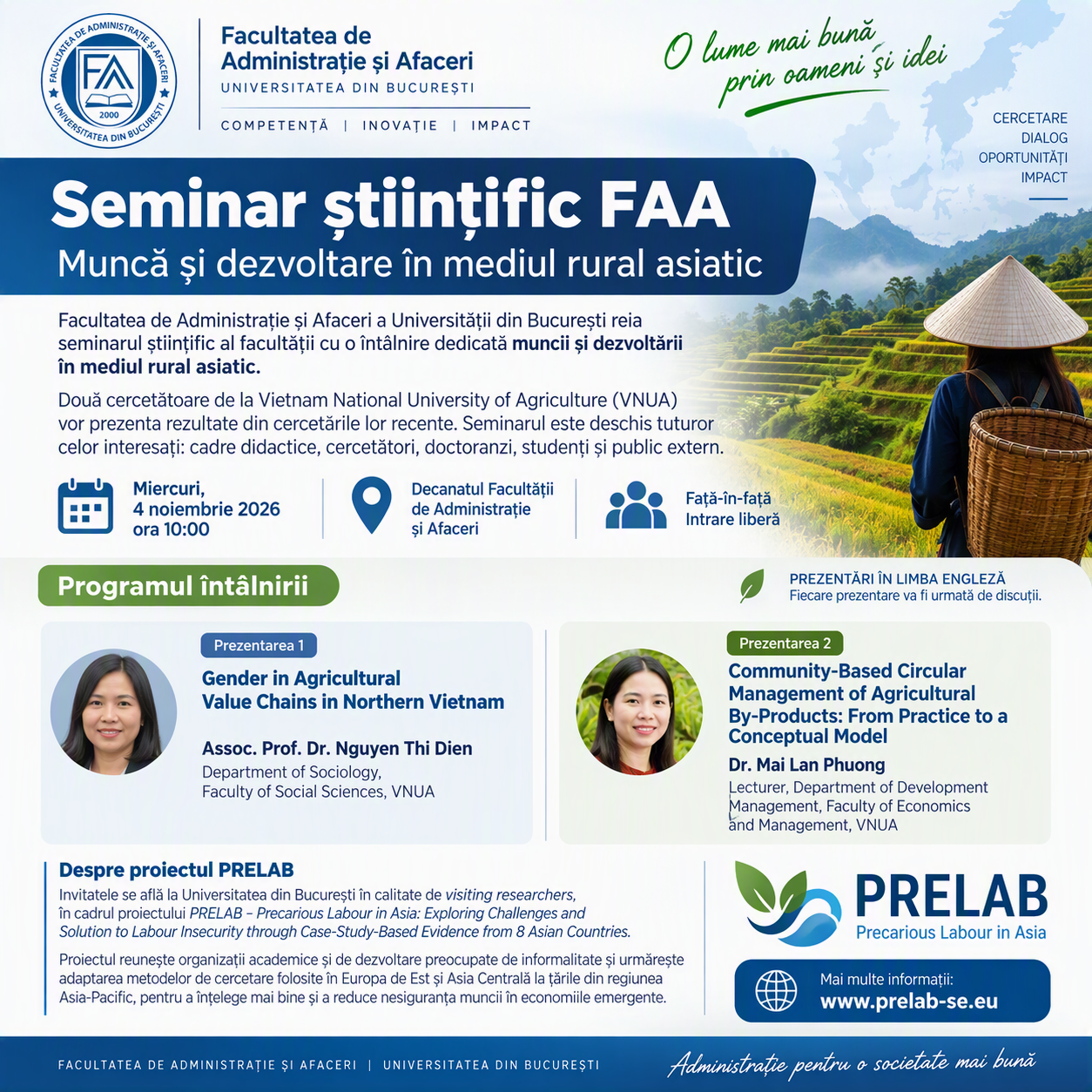Seminar științific FAA: Muncă și dezvoltare în mediul rural asiatic